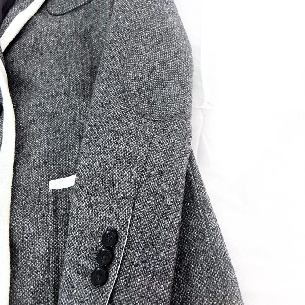 Banana Republic Women’s Wool Notched Collar Button Front Jacket Blazer Size 0 - Picture 6 of 13